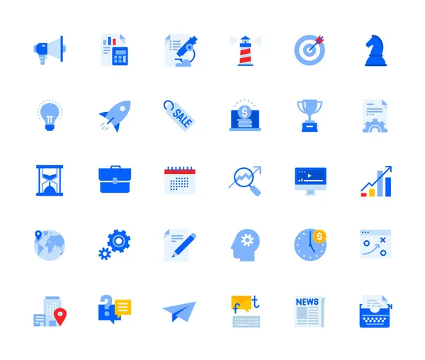 個人的およびビジネス上の使用のために設定されたビジネスおよびマーケティングアイコン グラフィックとウェブデザイン アプリ開発 マーケティング素材とビジネスプレゼンテーションのためのベクトルイラストアイコン — ストックベクタ