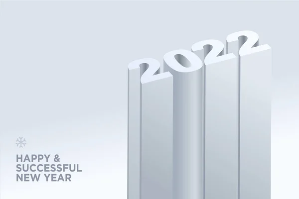 Szczęśliwego Nowego Roku 2022 Kartka Życzeniami Koncepcja Ilustracji Wektorowej Tła — Wektor stockowy