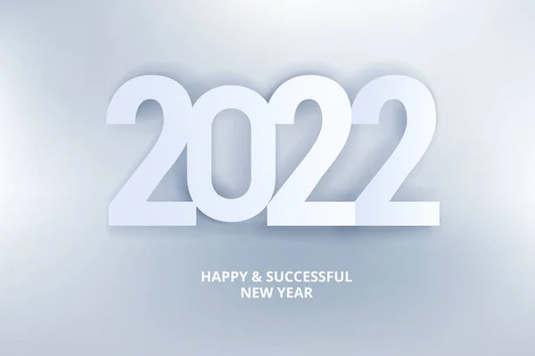 Szczęśliwego Nowego Roku 2022 Kartka Życzeniami Koncepcja Ilustracji Wektorowej Tła — Wektor stockowy