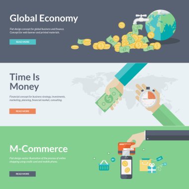 Flat design vector illustration concepts for business, finance, economy, investment, marketing, consulting, financial market, business strategy, m-commerce