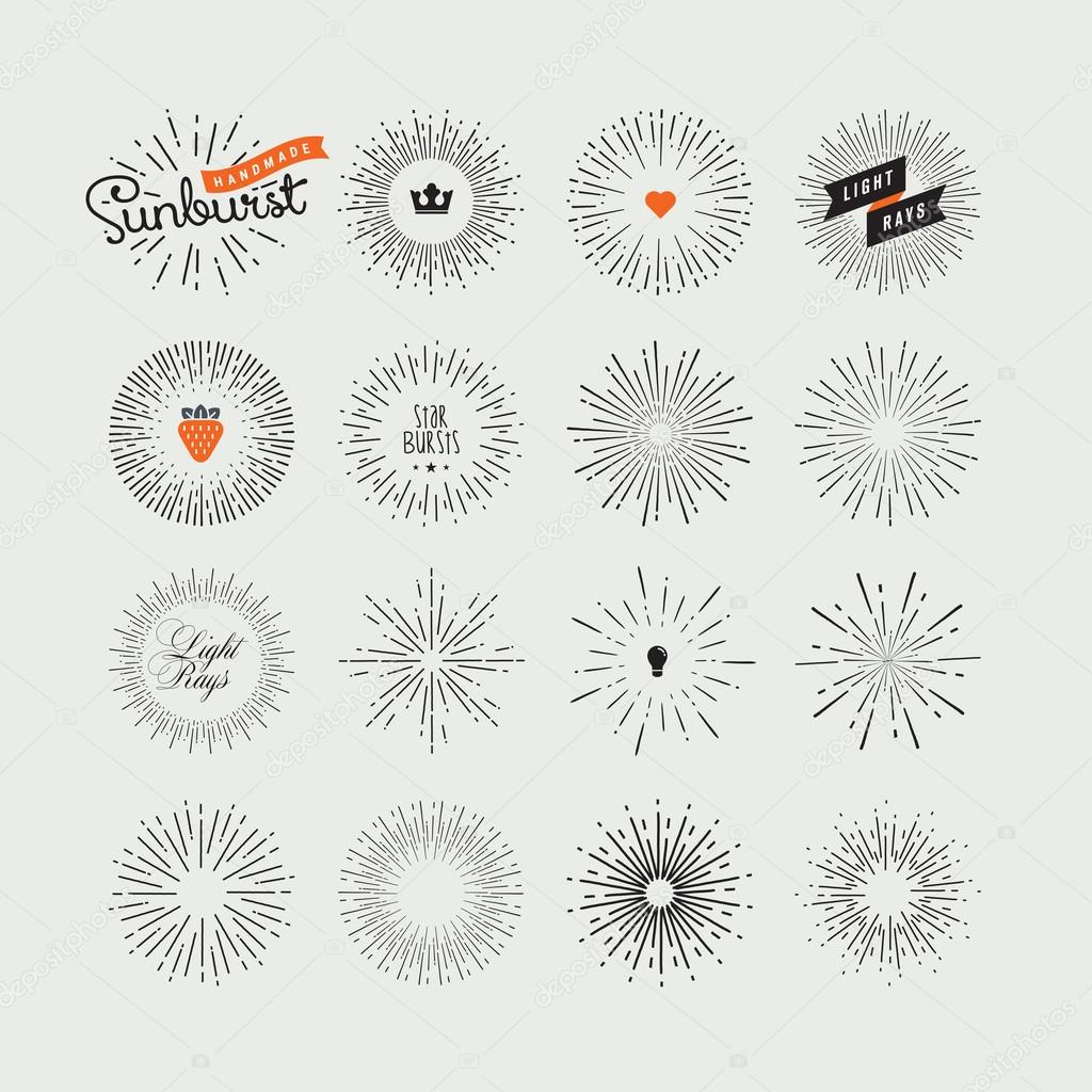 Vintage style elements and icons for graphic and website design