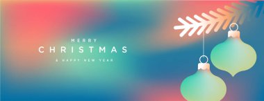 Mutlu Noeller ve mutlu yıllar. Web sitesi afişi, sosyal medya afişi, tebrik kartı, posterler, kapaklar, iş ve pazarlama materyali için vektör illüstrasyonu.