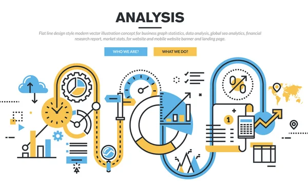 Diseño de línea plana vector concepto de ilustración para el negocio — Vector de stock