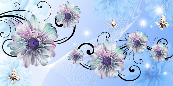 Изготовленные на заказ обои для 3D фото Современное простое искусство