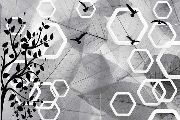 прозрачный лист фона с деревом и птицей