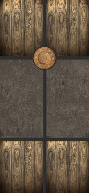 Dijital kapı deri tasarımı ve arkaplan duvar kağıdı