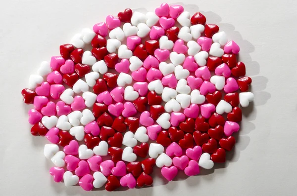 Valentines serca słodycze tło — Zdjęcie stockowe