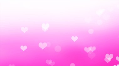 Bokeh ve Hearts ile soyut sevgililer günü arkaplanı