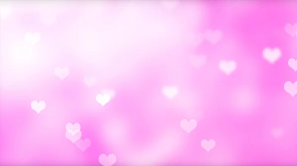 Abstrakcyjne Tło Valentine Bokeh Hearts — Zdjęcie stockowe