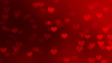Bokeh ve Hearts ile soyut sevgililer günü arkaplanı