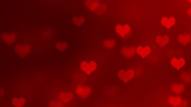 Bokeh ve Hearts ile soyut sevgililer günü arkaplanı