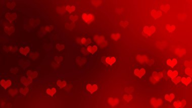 Bokeh ve Hearts ile soyut sevgililer günü arkaplanı