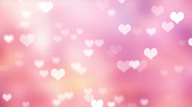 Bokeh ve Hearts ile soyut sevgililer günü arkaplanı