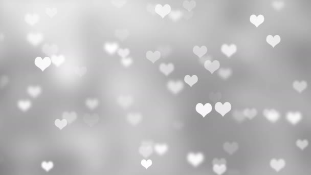 Abstract Valentine Background Bokeh Hearts — Stock Video