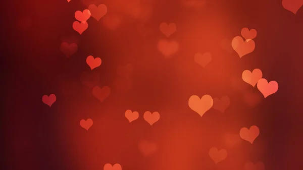 Abstrato Fundo Valentine Com Bokeh Corações — Fotografia de Stock