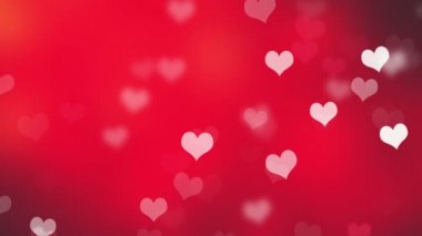 Bokeh ve Hearts ile soyut sevgililer günü arkaplanı