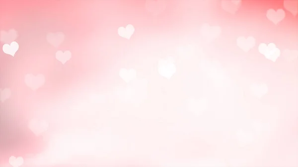 Abstrato Fundo Valentine Com Bokeh Corações — Fotografia de Stock