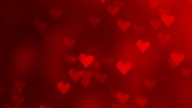 Bokeh ve Hearts ile soyut sevgililer günü arkaplanı