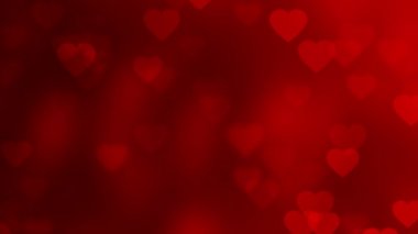 Bokeh ve Hearts ile soyut sevgililer günü arkaplanı