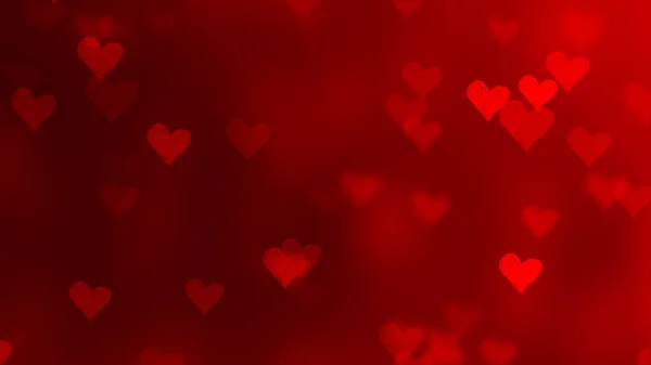 Abstraktní Valentine Pozadí Bokeh Srdce — Stock fotografie