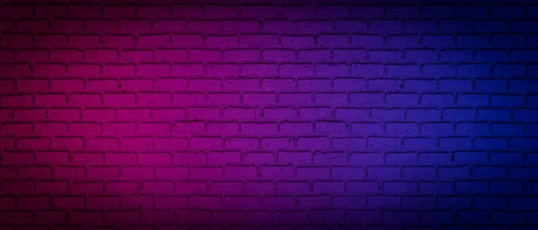 Lighting Effect Neon Light Brick Wall Texture Party Club Bar — Stock Photo, Image