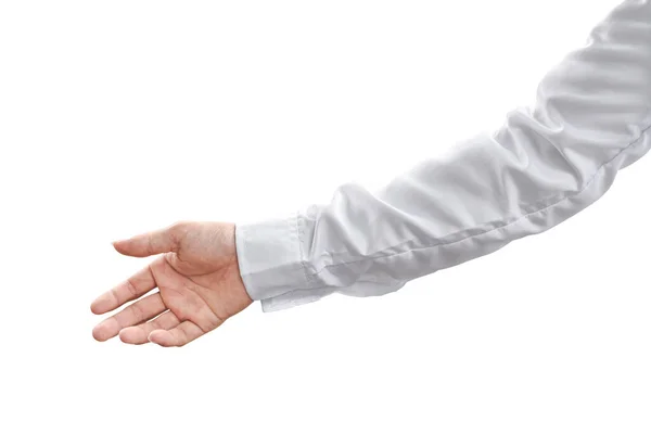 Gesture Man Hand Shirt Isolated White Background Clipping Path Royalty Free Stock Photos