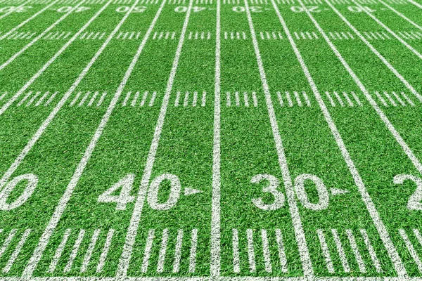 Yard Line Des American Football Feldes Blick Von Der Seitenlinie — Stockfoto