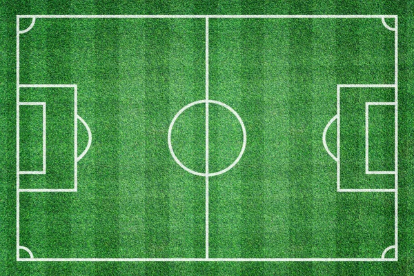 Green Grass Soccer Football Field Top View Lawn Court Sport — Stock Photo, Image