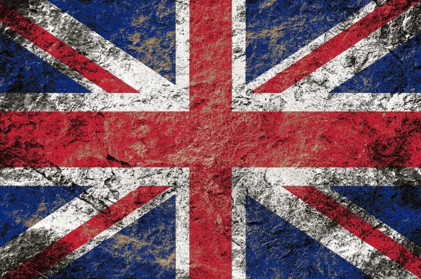 Grunge Uk vlag op stenen achtergrond — Stockfoto