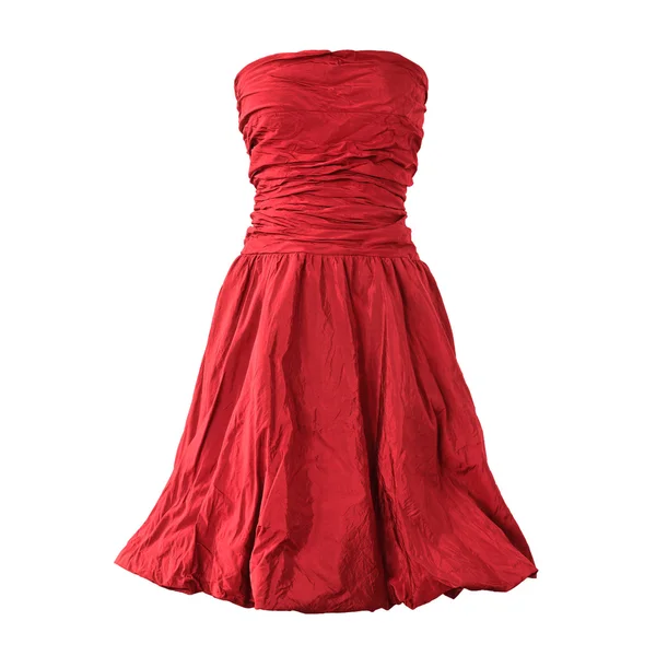 Beyaz arka plan üzerinde izole kırmızı elbise