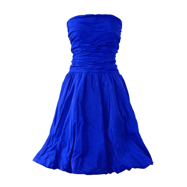Niebieska sukienka izolowana na białym tle — Zdjęcie stockowe