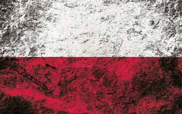 Lengyelország grunge zászló kő háttér — Stock Fotó