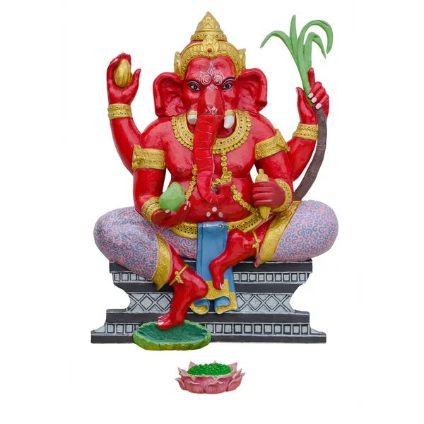 Indiska Gud Ganesha Eller Hindu Guds Namn Bala Ganapati Vit — Stockfoto