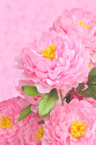 Arificial pink peony — Stock Photo, Image