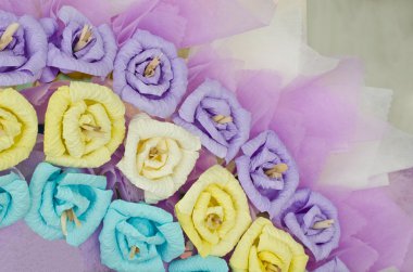 renkli kağıt gül çiçek çelenk Tay cenaze kullanmak için