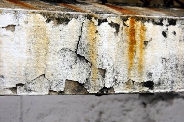 Eski paslı demirin dokusu