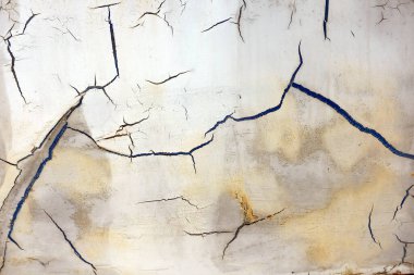 Eski çatlak duvar ve çizgi