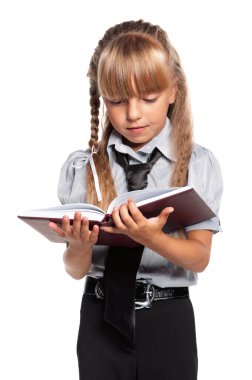 Kitaplı küçük kız.