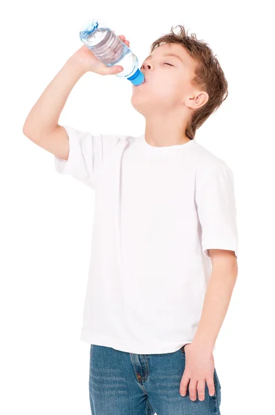 Jongen dranken water — Stockfoto