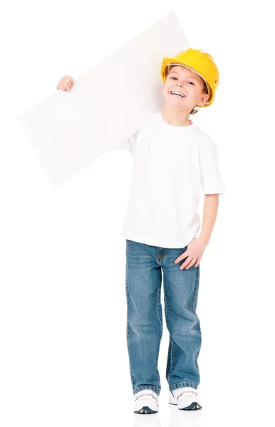 Pequeño capataz presentando en blanco — Foto de Stock