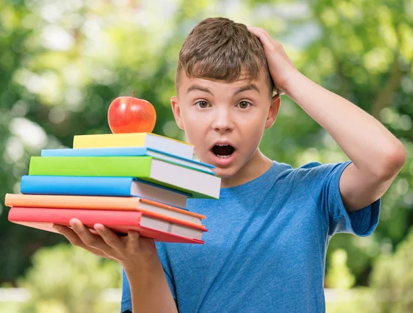 Pojke tillbaka till skolan — Stockfoto