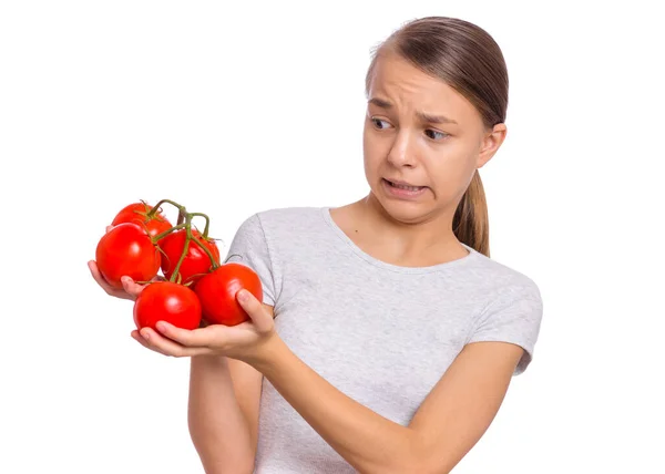 Emociones de chicas y comida — Foto de Stock