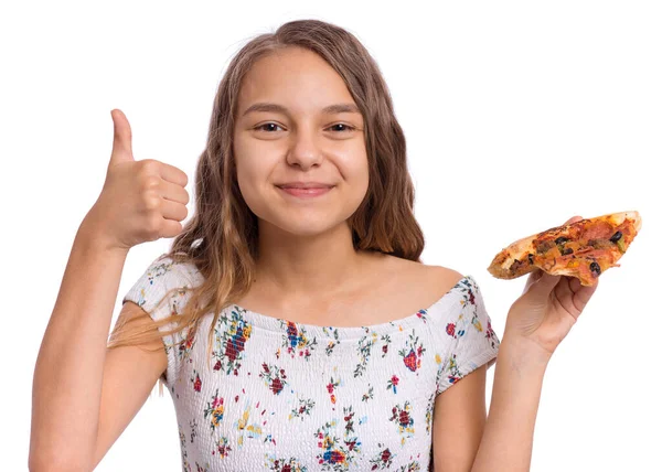 Mädchen Emotionen und Essen — Stockfoto