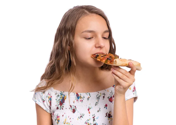 Mädchen Emotionen und Essen — Stockfoto