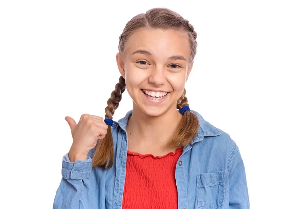 Emoções menina e sinais — Fotografia de Stock