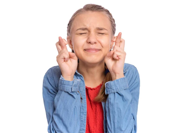 Emociones y signos de niña — Foto de Stock