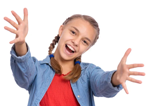 Girl emotions and signs — Stock Photo, Image