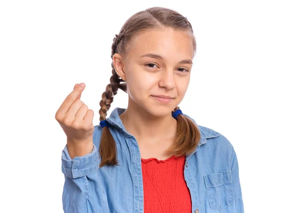 Mädchen Emotionen und Zeichen — Stockfoto