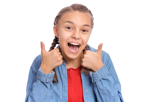 Emoções menina e sinais — Fotografia de Stock