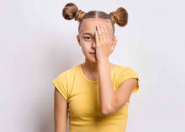 Mädchen Emotionen und Zeichen — Stockfoto